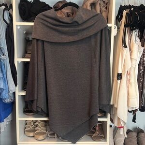 Lisa International Gray Cowl Neck Top